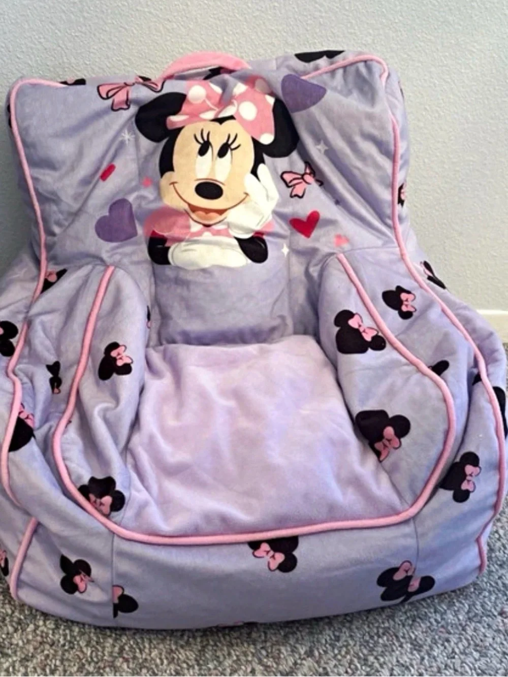 Disney Minnie Mouse Plush Kids Armchair - Lavender & Pink